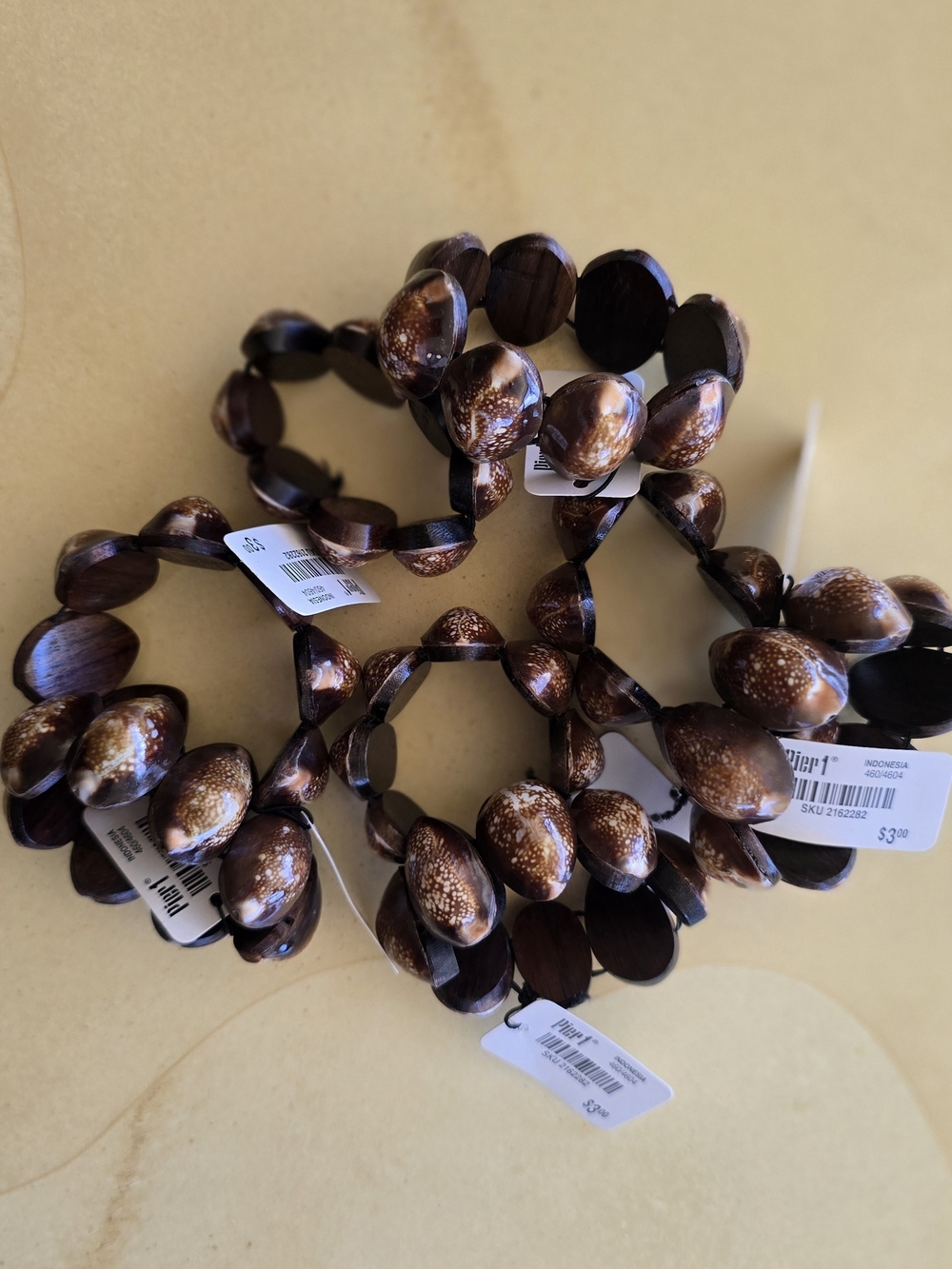 Island Inspired Napkin Rings Traditional Hawaiian Kukui Nut Summer Tablescape